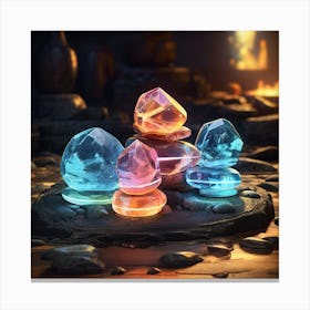 Glow balance stones 7 Canvas Print