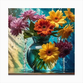 Flowers In A Vase 50 Canvas Print