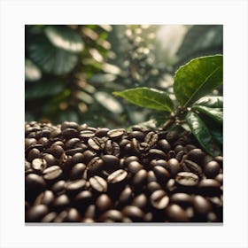 Coffee Beans In The Forest 7 Canvas Print