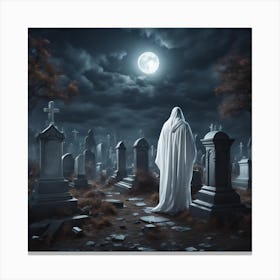 Ghost In The Graveyard 1 Canvas Print