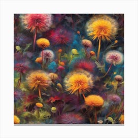 Dandelions meadow 1 Canvas Print