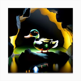 Duck in the bat cave  Canvas Print