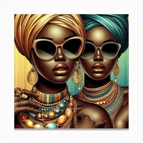 Two African Women 6 Canvas Print