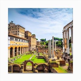 Roman Forum In Rome Canvas Print