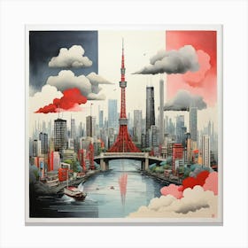 Tokyo Skyline 2 Canvas Print