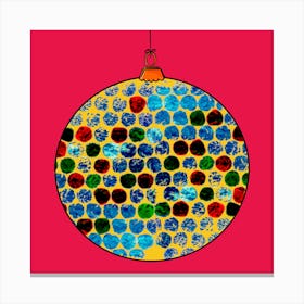 Red Bauble 2 Canvas Print