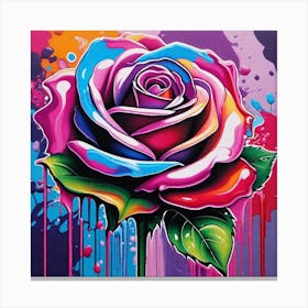 Colorful Rose 1 Canvas Print