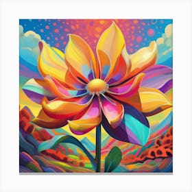 Psychedelic Flower 2 Canvas Print