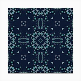 Abstract geometric symmetric mosaic pattern 1 Canvas Print