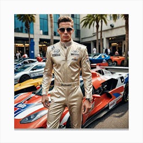 Fashion Photo Fusion Between The World Of High Speed Sport And High Fashion A Man Stands Out Wearing 3489644862 Canvas Print