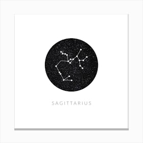 Sagittarius Constellation Square Canvas Print