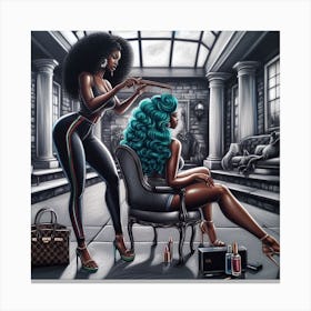 Afro Hair Canvas Print