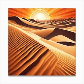 Sunset In The Desert 1 Canvas Print