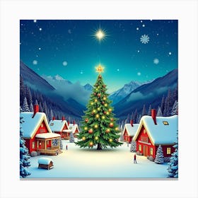 Christmas Village 3 Canvas Print