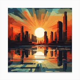 City Sunset Canvas Print