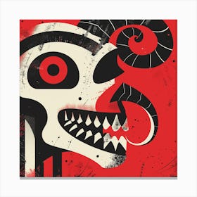 Devil Skull Canvas Print