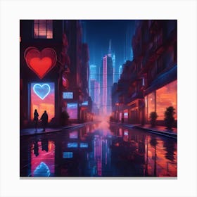 Neon City 2 Canvas Print