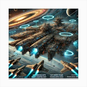 A Highly Detailed Science Fiction Illustration Of 2 Canvas Print