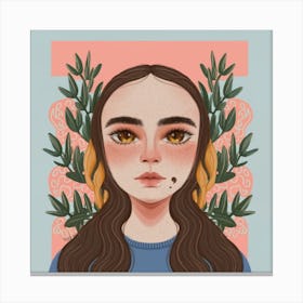 Illustration Of A Girl Canvas Print