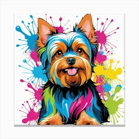 Graffiti Yorkshire Terrier 2 Canvas Print