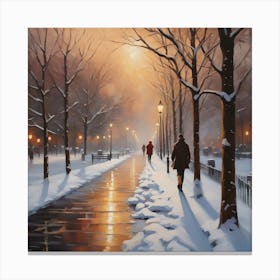 Winter Walk Canvas Print