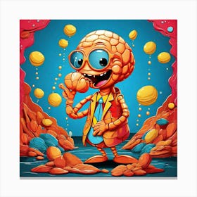 Cartoon Character 4 Canvas Print