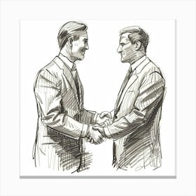 Two Businessmen Shaking Hands 1 Canvas Print