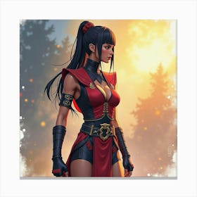 Mortal Kombat Ninja Fighter Concept Art (563) Canvas Print