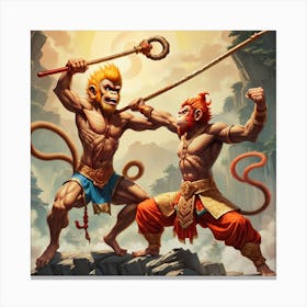 Hanuman vs Wukong Canvas Print