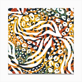 Abstract Geometric Seamless Pattern With Animal Print Canvas Print