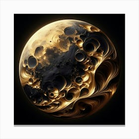 Fractal Moon Canvas Print