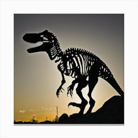 T-Rex Silhouette Canvas Print