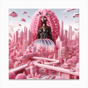 Pink City 2 Canvas Print