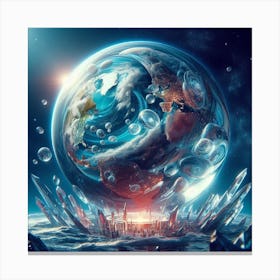 Earth In Space 21 Canvas Print