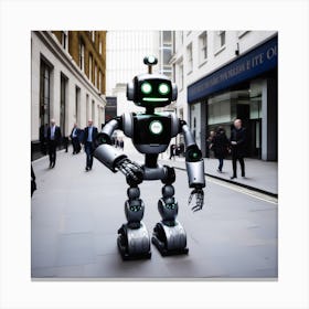 Robot On The Street 1 Canvas Print