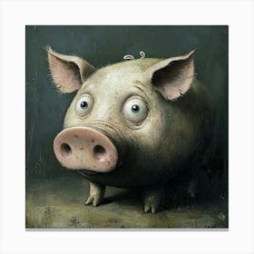 Pig With Big Eyes Canvas Print