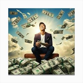 Money Man In The Sky Canvas Print