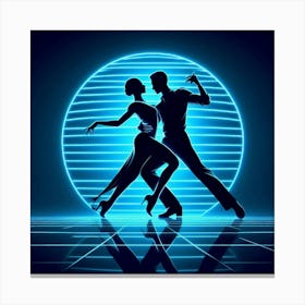 Dancers In Neon Canvas Print