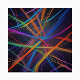 Abstract Colorful Lines 5 Canvas Print