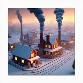 Christmas Village Canvas Print