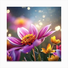 Flowers In The Garden 1 Canvas Print