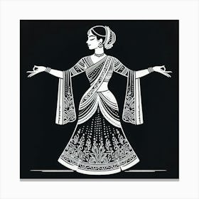 Amazing Paper cutting art works of Elegance Dancer Canvas Print