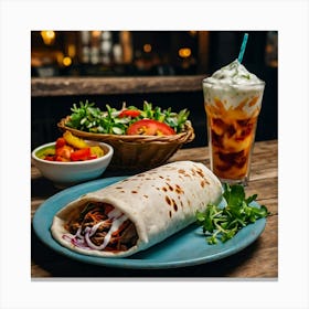 Burrito On A Plate Canvas Print