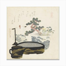 A Comparison Of Genroku Poems And Shells, Katsushika Hokusai 8 Canvas Print