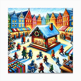 Super Kids Creativity:Christmas Market 1 Canvas Print