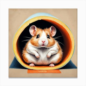 Hamster In A Tunnel Canvas Print