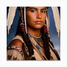 Native American Portrait 1 Canvas Print