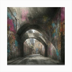 Graffiti Tunnel Canvas Print