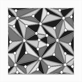 Abstract Black And White Geometric Pattern Canvas Print