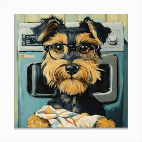 Laundry Airedale 17 Canvas Print